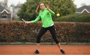 6 April 2019; Rachael Dillon of Team Ireland during the Irish Ladies Fed Cup Team Open Training Session at Naas Lawn Tennis Club in Naas, Co. Kildare ahead of the Montenegro Challenge. Photo by David Fitzgerald/Sportsfile
