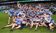 6 April 2019; The  St Michaels College players celebrate with the Hogan cup after the Masita GAA Post Primary Schools Hogan Cup Senior A Football match between Naas CBS and St Michaels College Enniskillen at Croke Park in Dublin. Photo by Ray McManus/Sportsfile