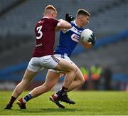 6 April 2019; Evan O’Carroll of Laois in action against Ronan Wallace of Westmeath during the Allianz Football League Division 3 Final match between Laois and Westmeath at Croke Park in Dublin. Photo by Ray McManus/Sportsfile