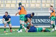 6 April 2019; Connacht Rugby players warm up prior to the Guinness Pro14 Round 19 game between Zebre Rugby Club and Connacht Rugby at Stadio Lanfranchi in Parma, Italy. Photo by Roberto Bregani/Sportsfile