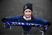 6 April 2019; Young Leinster supporter Perry Blanc Quigley, age 7, from Naas, Co. Kildare, prior to the Guinness PRO14 Round 19 match between Leinster and Benetton at the RDS Arena in Dublin. Photo by David Fitzgerald/Sportsfile