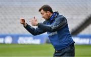 6 April 2019; Laois manager John Sugrue during the final minutes of the Allianz Football League Division 3 Final match between Laois and Westmeath at Croke Park in Dublin. Photo by Ray McManus/Sportsfile