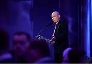 6 April 2019; Denis O'Callaghan, Head of AIB Retail Banking, speaking at the AIB GAA Club Player 2018/19 Awards at Croke Park in Dublin. Photo by Stephen McCarthy/Sportsfile