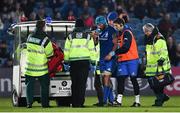 6 April 2019; Mick Kearney of Leinster leaves the pitch after picking up an injury during the Guinness PRO14 Round 19 match between Leinster and Benetton at the RDS Arena in Dublin. Photo by Ramsey Cardy/Sportsfile