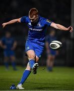 6 April 2019; Ciarán Frawley of Leinster kicks a conversion during the Guinness PRO14 Round 19 match between Leinster and Benetton at the RDS Arena in Dublin. Photo by David Fitzgerald/Sportsfile
