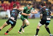 6 April 2019; Tom Daly of Connacht takes on Mattia Bellini, left, and Oliviero Fabiani of Zebre during the Guinness Pro14 Round 19 game between Zebre Rugby Club and Connacht Rugby at Stadio Lanfranchi in Parma, Italy. Photo by Roberto Bregani/Sportsfile