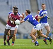 6 April 2019; Boidu Sayehof Westmeath in action against /Gareth Dillon of Laois during the Allianz Football League Division 3 Final match between Laois and Westmeath at Croke Park in Dublin. Photo by Ray McManus/Sportsfile