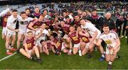 6 April 2019; Westmeath players celebrate with the cup after the Allianz Football League Division 3 Final match between Laois and Westmeath at Croke Park in Dublin. Photo by Ray McManus/Sportsfile