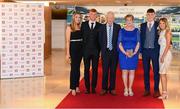 6 April 2019; Ballyhale Shamrocks attendees, from left, Laura MacDonald and Adrian Mullen, Michael and Margaret Fennelly, and Eoin Cody and Aisling Lynch on their arrival at the AIB GAA Club Player 2018/19 Awards at Croke Park in Dublin. Photo by Stephen McCarthy/Sportsfile