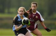 6 April 2019; Rebecca Farrell of Cashel Community School in action against Yvonne Kelly of FCJ Bunclody during the Lidl All Ireland Post Primary School Junior C Final match between Cashel Community School and FCJ Bunclody at St Molleran’s in Carrickbeg, Co. Waterford. Photo by Diarmuid Greene/Sportsfile