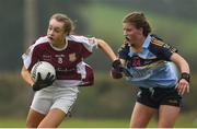 6 April 2019; Katie Breen-Sherlock of FCJ Bunclody in action against Lisa O'Connor of Cashel Community School during the Lidl All Ireland Post Primary School Junior C Final match between Cashel Community School and FCJ Bunclody at St Molleran’s in Carrickbeg, Co. Waterford. Photo by Diarmuid Greene/Sportsfile