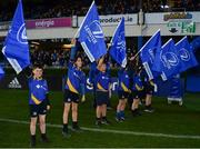 6 April 2019; Ratoath RFC flagbearers at the Guinness PRO14 Round 19 match between Leinster and Benetton at the RDS Arena in Dublin. Photo by Ramsey Cardy/Sportsfile
