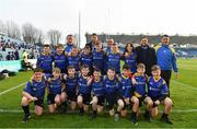 6 April 2019; The Ratoath RFC team with Leinster players Ross Byrne and Jamison Gibson-Park at the Guinness PRO14 Round 19 match between Leinster and Benetton at the RDS Arena in Dublin. Photo by Ramsey Cardy/Sportsfile