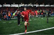 5 April 2019; Tyler Bleyendaal of Munster during the Guinness PRO14 Round 19 match between Munster and Cardiff Blues at Irish Independent Park in Cork. Photo by Ramsey Cardy/Sportsfile