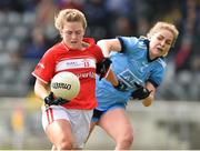 07 April 2019; Libby Coppinger of Cork in action against Sinead Finnegan of Dublin during the Lidl Ladies NFL Round 7 between Cork and Dublin at Mallow in Co. Cork. Photo by Matt Browne/Sportsfile