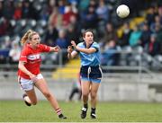 07 April 2019; Siobhan McGrath of Dublin in action against Maire  O'Callaghan of Cork during the Lidl Ladies NFL Round 7 match between Cork and Dublin at Mallow in Co. Cork. Photo by Matt Browne/Sportsfile