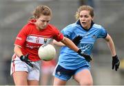 07 April 2019; Libby Coppinger of Cork in action against Sinead Finnegan of Dublin during the Lidl Ladies NFL Round 7 match between Cork and Dublin at Mallow in Co. Cork. Photo by Matt Browne/Sportsfile