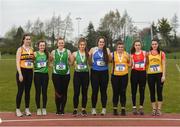 07 April 2019; Athletes that competed in the Women's Javelin during the AAI National Spring Throws at AIT in Athlone, Co Westmeath.  Photo by Harry Murphy/Sportsfile