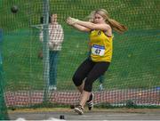 07 April 2019; Bronagh OHanlon (4kg) of Taghmon A.C., Co. Wexford, competing in the Women's Hammer (4kg) during the AAI National Spring Throws at AIT in Athlone, Co Westmeath.  Photo by Harry Murphy/Sportsfile