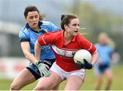 07 April 2019; Clare O'Shea of Cork in action against Lyndsey Davey of Dublin during the Lidl Ladies NFL Round 7 match between Cork and Dublin at Mallow in Co. Cork. Photo by Matt Browne/Sportsfile