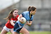 07 April 2019; Noelle Healy of Dublin in action against Clare O'Shea of Cork during the Lidl Ladies NFL Round 7 match between Cork and Dublin at Mallow in Co. Cork. Photo by Matt Browne/Sportsfile