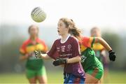 6 April 2019; Éabha Brennan of Coláiste Bhaile Chláir, Claregalway, during the Lidl All Ireland Post Primary School Junior A Final match between Coláiste Bhaile Chláir, Claregalway, Galway, and St Catherine’s, Armagh, at Philly McGuinness Memorial Park in Mohill in Co Leitrim. Photo by Stephen McCarthy/Sportsfile