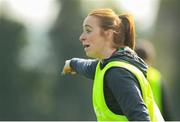 6 April 2019; St Catherine's, Armagh, manager Ciara Marley during the Lidl All Ireland Post Primary School Junior A Final match between Coláiste Bhaile Chláir, Claregalway, Galway, and St Catherine’s, Armagh, at Philly McGuinness Memorial Park in Mohill in Co Leitrim. Photo by Stephen McCarthy/Sportsfile