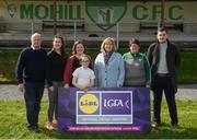 6 April 2019; Ladies Gaelic Football Association President Marie Hickey with members of Mohill GAA Club following the Lidl All Ireland Post Primary School Junior A Final match between Coláiste Bhaile Chláir, Claregalway, Galway, and St Catherine’s, Armagh, at Philly McGuinness Memorial Park in Mohill in Co Leitrim. Photo by Stephen McCarthy/Sportsfile