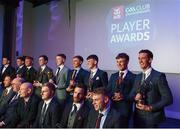 6 April 2019; Players seleected on the AIB GAA Hurling Team of the Year pose for a photograph at the AIB GAA Club Player 2018/19 Awards at Croke Park in Dublin. Photo by Stephen McCarthy/Sportsfile