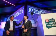 6 April 2019; AIB GAA Club Footballer of the Year Kieran Molloy is interviewed by MC Damien Lawlor during the AIB GAA Club Player 2018/19 Awards at Croke Park in Dublin. Photo by Stephen McCarthy/Sportsfile