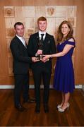 6 April 2019; AIB GAA Club Hurler of the Year Adrian Mullen of Ballyhale Shamrocks with parents Declan and Monica Mullen at the AIB GAA Club Player 2018/19 Awards at Croke Park in Dublin. Photo by Stephen McCarthy/Sportsfile