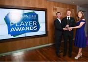 6 April 2019; AIB GAA Club Hurler of the Year Adrian Mullen of Ballyhale Shamrocks with parents Declan and Monica Mullen at the AIB GAA Club Player 2018/19 Awards at Croke Park in Dublin. Photo by Stephen McCarthy/Sportsfile