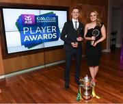 6 April 2019; AIB GAA Club Footballer of the Year Kieran Molloy of Corofin with partner Katie Burke at the AIB GAA Club Player 2018/19 Awards at Croke Park in Dublin. Photo by Stephen McCarthy/Sportsfile