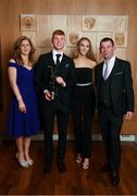 6 April 2019; AIB GAA Club Hurler of the Year Adrian Mullen of Ballyhale Shamrocks with parents Declan and Monica Mullen and partner Laura MacDonald at the AIB GAA Club Player 2018/19 Awards at Croke Park in Dublin. Photo by Stephen McCarthy/Sportsfile