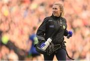 31 March 2019; Kerry physiotherapist Katie Purtill during the Allianz Football League Division 1 Final match between Kerry and Mayo at Croke Park in Dublin. Photo by Stephen McCarthy/Sportsfile