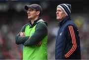 31 March 2019; Limerick manager John Kiely and coach Paul Kinnerk, left, during the Allianz Hurling League Division 1 Final match between Limerick and Waterford at Croke Park in Dublin. Photo by Stephen McCarthy/Sportsfile