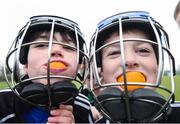 8 April 2019; Peadar Seamus Ó Mathúna, left, and Ruairí Ó Neill, both age 9, from Gaelscoil an Bhradáin Feasa, at the unveiling of the new GAA manifesto in both Irish and English at St Colmcilles GAA Club in Bettystown, Co Meath. The manifesto is an affirmation of the GAA's mission, vision and values, and a celebration of all the people who make the Association what it is. The intention is for the manifesto to be proudly displayed across the GAA network and wherever Gaelic Games are played at home and abroad&quot;. It marks the start of a wider support message that celebrates belonging to the GAA, which is centered around the statement: ‘GAA – Where We All Belong’ / CLG – Tá Áit Duinn Uilig’. Photo by Stephen McCarthy/Sportsfile