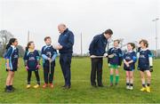 8 April 2019; Uachtarán Chumann Lúthchleas Gael John Horan, left, and Ard Stiúrthóir of the GAA Tom Ryan with members of St Colmcilles GAA Club, from left, Reva Mehta, age 8, Milena Maza, age 8, Jack O'Byrne, age 10, Noah Noone Garland, age 9, Aisling Gillick, age 8, and Niall O'Donoghue, age 9, prior to the unveiling of the new GAA manifesto in both Irish and English at St Colmcilles GAA Club in Bettystown, Co Meath. The manifesto is an affirmation of the GAA's mission, vision and values, and a celebration of all the people who make the Association what it is. The intention is for the manifesto to be proudly displayed across the GAA network and wherever Gaelic Games are played at home and abroad&quot;. It marks the start of a wider support message that celebrates belonging to the GAA, which is centered around the statement: ‘GAA – Where We All Belong’ / CLG – Tá Áit Duinn Uilig’. Photo by Stephen McCarthy/Sportsfile