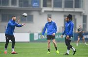 8 April 2019; From left Robbie Henshaw, Garry Ringrose and Joe Tomane during Leinster squad training at Energia Park in Donnybrook, Dublin. Photo by Ramsey Cardy/Sportsfile