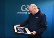 8 April 2019; Uachtarán Chumann Lúthchleas Gael John Horan at the unveiling of the new GAA manifesto in both Irish and English at St Colmcilles GAA Club in Bettystown, Co Meath. The manifesto is an affirmation of the GAA's mission, vision and values, and a celebration of all the people who make the Association what it is. The intention is for the manifesto to be proudly displayed across the GAA network and wherever Gaelic Games are played at home and abroad&quot;. It marks the start of a wider support message that celebrates belonging to the GAA, which is centered around the statement: ‘GAA – Where We All Belong’ / CLG – Tá Áit Duinn Uilig’. Photo by Stephen McCarthy/Sportsfile