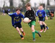 8 April 2019; Juvenile players at St Colmcilles GAA Club prior to the unveiling of the new GAA manifesto in both Irish and English at St Colmcilles GAA Club in Bettystown, Co Meath. The manifesto is an affirmation of the GAA's mission, vision and values, and a celebration of all the people who make the Association what it is. The intention is for the manifesto to be proudly displayed across the GAA network and wherever Gaelic Games are played at home and abroad&quot;. It marks the start of a wider support message that celebrates belonging to the GAA, which is centered around the statement: ‘GAA – Where We All Belong’ / CLG – Tá Áit Duinn Uilig’. Photo by Stephen McCarthy/Sportsfile