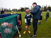 8 April 2019; Juvenile players at St Colmcilles GAA Club prior to the unveiling of the new GAA manifesto in both Irish and English at St Colmcilles GAA Club in Bettystown, Co Meath. The manifesto is an affirmation of the GAA's mission, vision and values, and a celebration of all the people who make the Association what it is. The intention is for the manifesto to be proudly displayed across the GAA network and wherever Gaelic Games are played at home and abroad&quot;. It marks the start of a wider support message that celebrates belonging to the GAA, which is centered around the statement: ‘GAA – Where We All Belong’ / CLG – Tá Áit Duinn Uilig’. Photo by Stephen McCarthy/Sportsfile