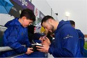 8 April 2019; Robbie Henshaw during a signing session for Leinster Rugby season ticket holders at Energia Park in Donnybrook, Dublin. Photo by Ramsey Cardy/Sportsfile