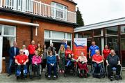 12 April 2019; MS Ireland are a charity partner of Leinster Rugby and as part of their partnership they will have a match day take-over at the RDS Arena tomorrow. Ahead of the game Leo Cullen and Seán O’Brien visited staff and patients at the MS Ireland Care Centre in Dublin. Photo by Ramsey Cardy/Sportsfile