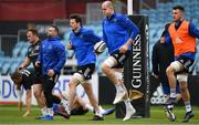 12 April 2019; Leinster players, from left, Ed Byrne, Dave Kearney, Jack Dunne, Devin Toner and Will Connors during the Leinster Rugby captain's run at the RDS Arena in Dublin. Photo by Ramsey Cardy/Sportsfile