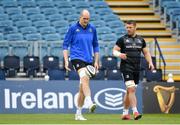 12 April 2019; Devin Toner, left, and Seán O'Brien during the Leinster Rugby captain's run at the RDS Arena in Dublin. Photo by Ramsey Cardy/Sportsfile