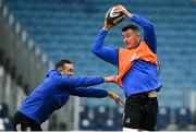 12 April 2019; Will Connors, right, and Dave Kearney during the Leinster Rugby captain's run at the RDS Arena in Dublin. Photo by Ramsey Cardy/Sportsfile