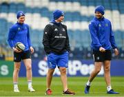12 April 2019; Backs coach Felipe Contepomi, left, and Ross Byrne during the Leinster Rugby captain's run at the RDS Arena in Dublin. Photo by Ramsey Cardy/Sportsfile