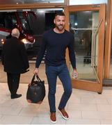12 April 2019; Steven Reid of Republic of Ireland XI arrives prior to the Sean Cox Fundraiser match between the Republic of Ireland XI and Liverpool FC Legends at the Aviva Stadium in Dublin. Photo by Stephen McCarthy/Sportsfile.