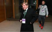 12 April 2019; Liverpool FC Legends manager Kenny Dalglish arrives prior to the Sean Cox Fundraiser match between the Republic of Ireland XI and Liverpool FC Legends at the Aviva Stadium in Dublin. Photo by Stephen McCarthy/Sportsfile.